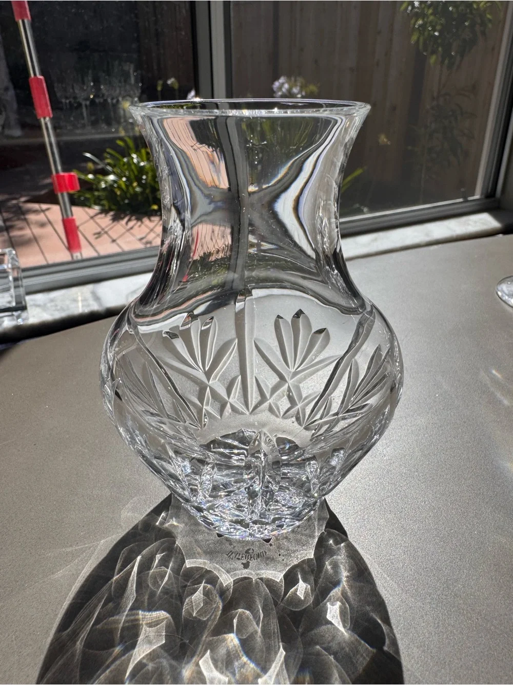 Waterford Crystal Bud Vase Irish Cut Glass Seahorse Mark NWOT 4.75 Inch